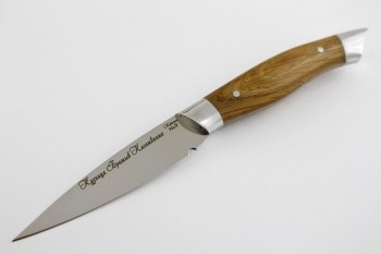 Кухонный овощной нож серии "Рататуй" Сталь 95х18. Рукоять Дуб.