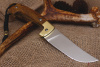 Складной нож "Пчак" Bohler К340, рукоять янтарная карельская береза. 