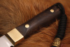 Кованый нож малый Bohler K 340, рукоять карельская береза.