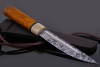 Северный нож большой кованая 95х18. Рукоять карельская береза.