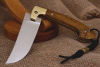 Складной нож "Пчак" Bohler К340, рукоять янтарная карельская береза. 
